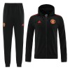 Manchester United Training Hupparitakki Sarja Musta 2022-23